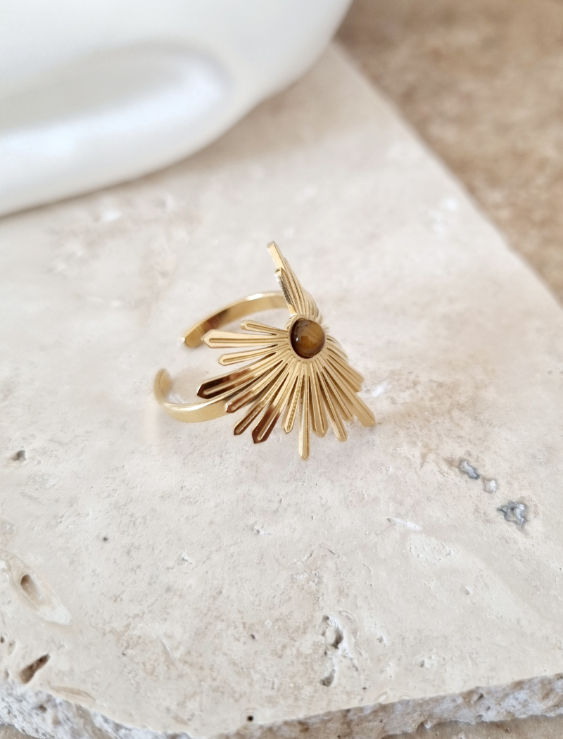 Bague Motif Eclat Œil de Tigre – Image 3
