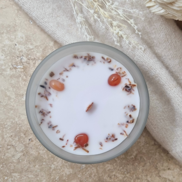 Bougie Parfumée Humoristique « Anti-Coup De Pompe » - Récipient Verre Blanc, Couvercle Bois - Ambiance Positivé - 8