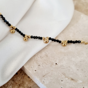 Bracelet Perlé Agate Noire