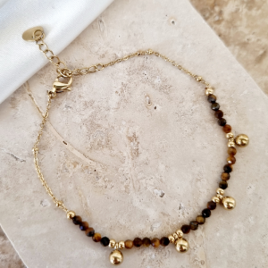 Bracelet Perlé Œil de Tigre