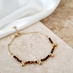 Bracelet Perlé Œil de Tigre