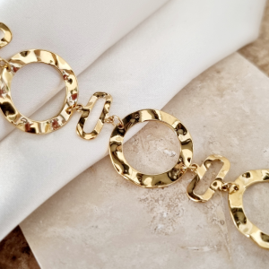 Bracelet doré martelé