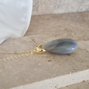 Collier Goutte en Agate Botswana