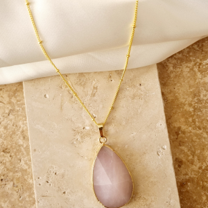 Collier Quartz Rose
