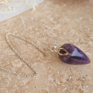 Pendule Lotus en Améthyste