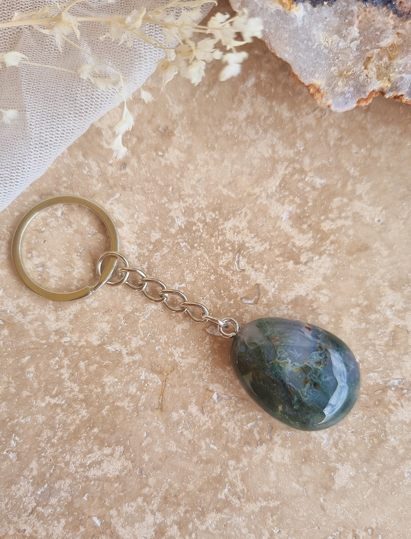 Porte-Clé en Agate Mousse – Image 2