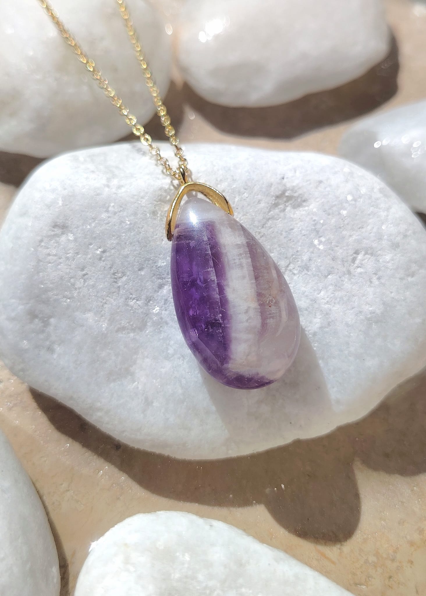 Collier Goutte en  Améthyste