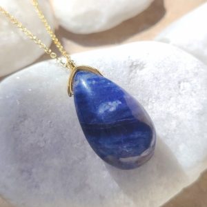 Collier Goutte en Sodalite