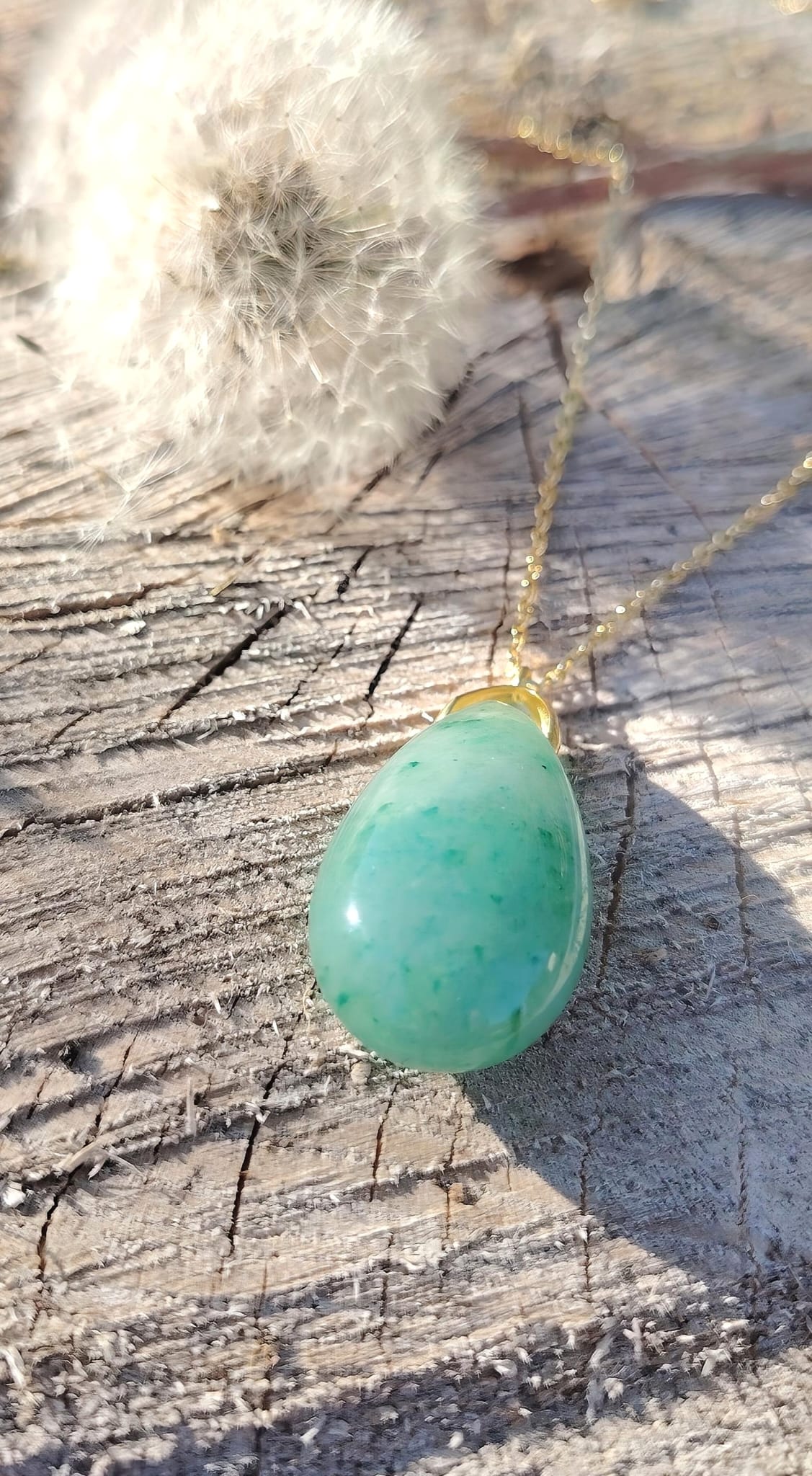 Collier Goutte en Aventurine Verte – Image 3