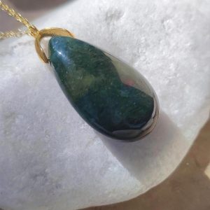 Collier Goutte en Agate Mousse